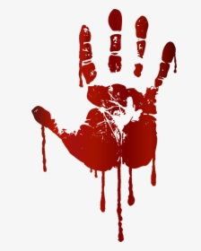 Realistic Blood Drip Png - Transparent Bloody Handprint Png, Png Download, Transparent PNG