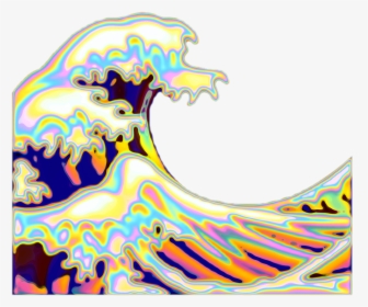 #wave #emoji #holographic #freetoedit - Illustration, HD Png Download, Transparent PNG