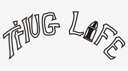 Thug Life Text Png - Tupac Thug Life Tattoo Design, Transparent Png, Transparent PNG