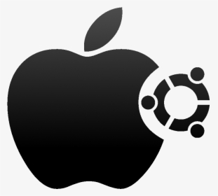 Black Apple Logo Transparent Background - Ubuntu Icon Png White, Png Download, Transparent PNG