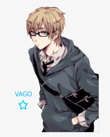 Anime Male Glasses - Anime Guy With Glasses, HD Png Download, Transparent PNG