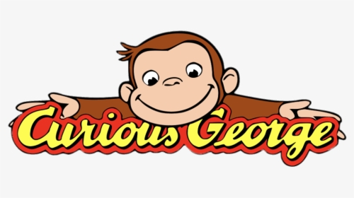 Curious George Logo With Monkey - Cartoon, HD Png Download, Transparent PNG