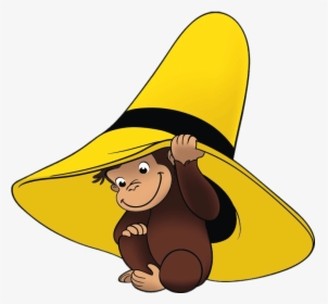Curious George Underneath The Yellow Hat - Curious George With Yellow Hat, HD Png Download, Transparent PNG