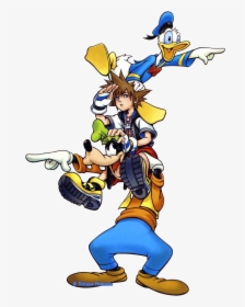 Donald, Goofy And Sora Kh - Kingdom Hearts Sora Donald Goofy, HD Png Download, Transparent PNG