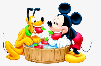Goofy Mickey Mouse Transparent Image - Bobbing For Apples Cartoon, HD Png Download, Transparent PNG