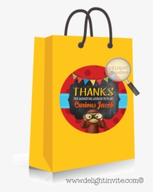 Curious George Party Sticker Tags [di-395st] - Yellow Goodie Bag Png, Transparent Png, Transparent PNG