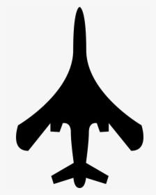 Airplane Top Or Bottom View Of Black Silhouette Shape - Plane Icon Svg, HD Png Download, Transparent PNG