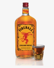 Fireball Whisky Bottle Shot Glass Transparent Background - Fireball Whiskey India, HD Png Download, Transparent PNG