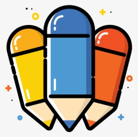 Colorful Pencil Icon - School Icon Png Pink, Transparent Png, Transparent PNG