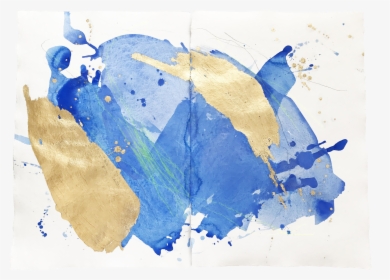 Clip Art Blue And Gold Painting, HD Png Download, Transparent PNG