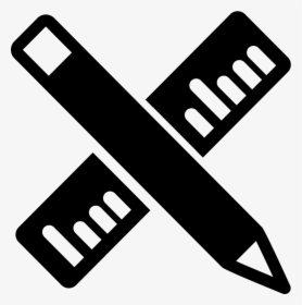 Ruler And Pencil Cross Svg Png Icon Free Download - Pencil And Ruler Vector, Transparent Png, Transparent PNG