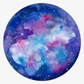 #pink #blue #purple #watercolor #stars #circle - Watercolor Painting, HD Png Download, Transparent PNG