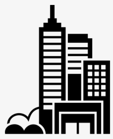 Modern City Towers Buildings Group - Black Building Logo Png, Transparent Png, Transparent PNG