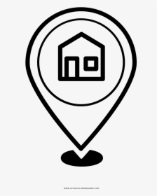 House Location Pin Coloring Page - Localização De Desenho Png, Transparent Png, Transparent PNG