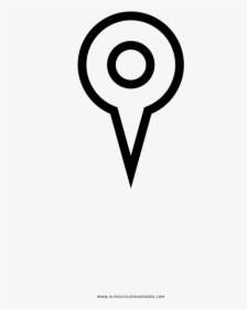 Location Pin Coloring Page - Line Art, HD Png Download, Transparent PNG