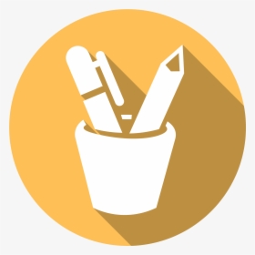 Icon If Pen & Pencil In A Cup - Office Administration Icon Png, Transparent Png, Transparent PNG