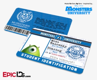 Monsters University Cosplay Student Id Card - Student Card Monster University, HD Png Download, Transparent PNG