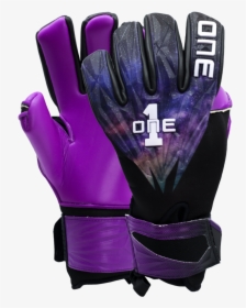 Geo-glv The One Glove Nebula Goalkeeper Glove Glove - Purple And Black Goalkeeper Gloves, HD Png Download, Transparent PNG