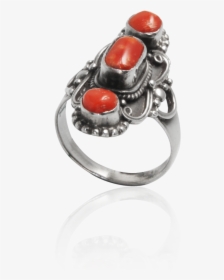 Coral Tibetan Rings , Png Download - Titanium Ring, Transparent Png, Transparent PNG