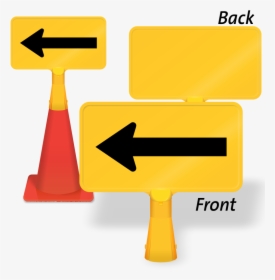 One Direction Left Arrow Coneboss Sign - Wet Concrete Sign, HD Png Download, Transparent PNG