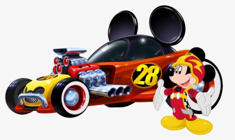 Roadster Car Png Pic - Mickey Mouse Racing Car, Transparent Png, Transparent PNG