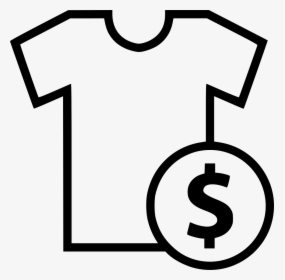 Tshirt Dollar Sign Buy - Transparent T Shirt Icon Png, Png Download, Transparent PNG