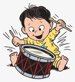 Drumming Toddler Copy - Drummer Png, Transparent Png, Transparent PNG