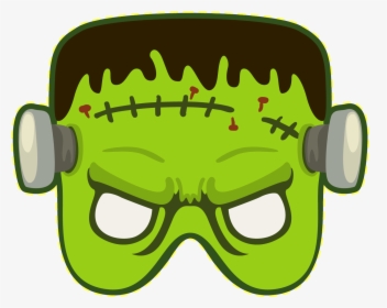 Frankenstein Halloween Frankensteins Mask Monster Download - Halloween Mask Cartoon Png, Transparent Png, Transparent PNG