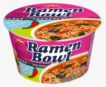 Nissin Ramen Bowl Spicy Shrimp Flavor - Spicy Ramen Noodles Bowl, HD Png Download, Transparent PNG