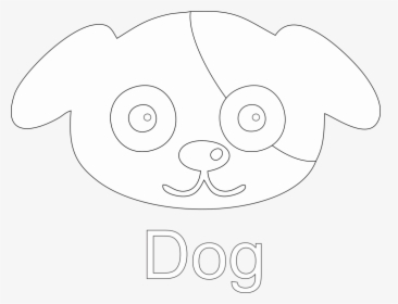 Dog Face Line Art Black White Image - Line Art, HD Png Download, Transparent PNG