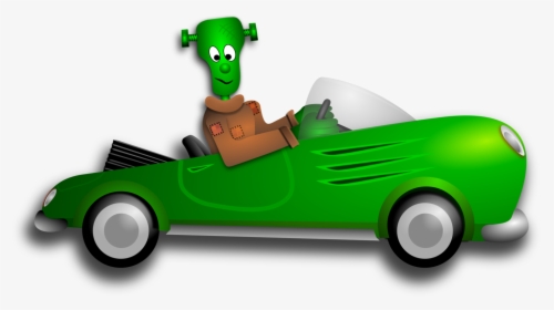 Frankenstein, Halloween, Automobile, Car, Convertible - Lady Driving A Car Clipart, HD Png Download, Transparent PNG