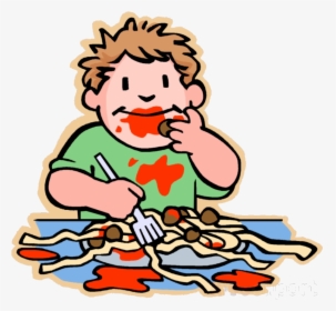 Eating Messy Kids Clipart Child Clip Art Mess Transparent - Kid Eating Png, Png Download, Transparent PNG