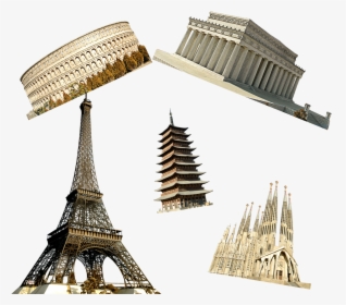 Landmark Buildings In France Png Image - Paris Tour Eiffel Png, Transparent Png, Transparent PNG