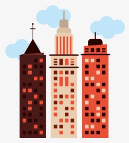 The Architecture Of The City Cartoon Illustration, HD Png Download, Transparent PNG