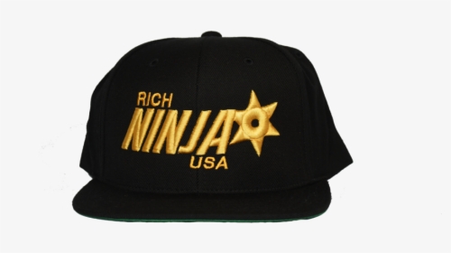Rich Ninja Star Snapback Black , Png Download - Baseball Cap, Transparent Png, Transparent PNG