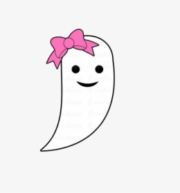 Ghost Il Xn Al Cute Clipart Transparent Png - Ghost With Bow Clipart, Png Download, Transparent PNG