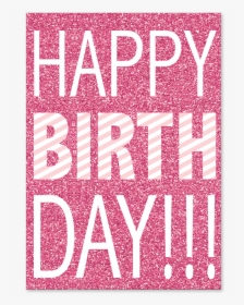 Pink Glitter Happy Birthday, HD Png Download, Transparent PNG