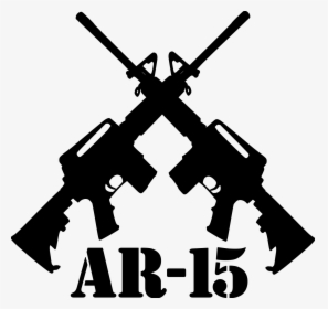 Transparent Ar 15 Png - Crossed Guns Png, Png Download, Transparent PNG
