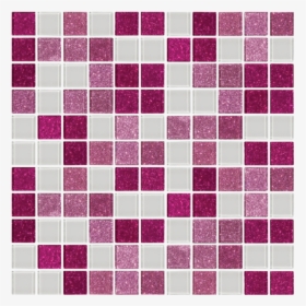 Pink, Raspberry Glitter And White Glass Tile Mix   - Tile, HD Png Download, Transparent PNG
