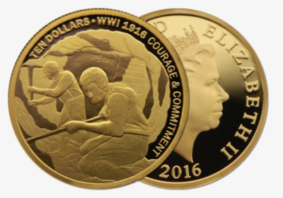 2016 Ww1 Gold Coin - Новинки Нумизматики, HD Png Download, Transparent PNG