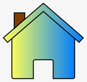 Yellow Blue Fade House 2 Svg Clip Arts - House Borders Clip Art, HD Png Download, Transparent PNG