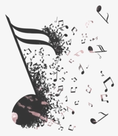#notes #music #falling #flying #note #grey #pink - Design Music Notes, HD Png Download, Transparent PNG