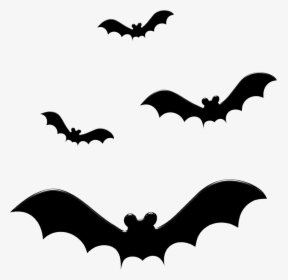 Bat Halloween Silhouette Clip Art - Cartoon Halloween Bats, HD Png Download, Transparent PNG