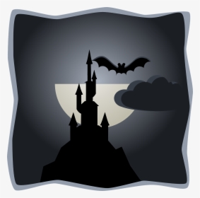 Bat Castle Spooky Free Picture - Bats Black And White Clipart, HD Png Download, Transparent PNG
