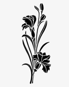Flower Silhouette Stencil, HD Png Download, Transparent PNG
