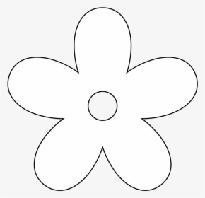 Retro Flower 9 Black White Line Art Twitter Valentine - White Flowers Silhouette Png, Transparent Png, Transparent PNG