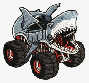 Shark Monster Truck   Class - Shark Monster Truck Drawing, HD Png Download, Transparent PNG
