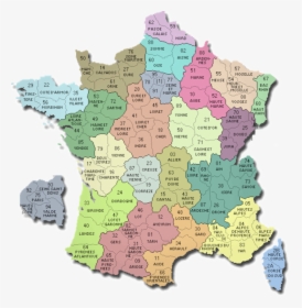 Map France Departments - Ethnic Map Of France, HD Png Download, Transparent PNG