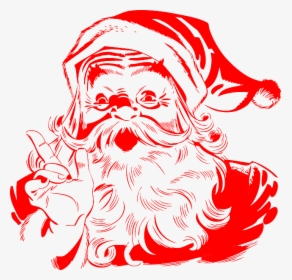 Holiday Cheer Png - Santa Claus Black And White, Transparent Png, Transparent PNG