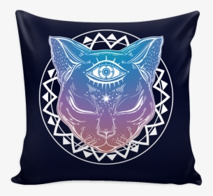 Third Eye Cat Pillow Cover - Black Cat Third Eye, HD Png Download, Transparent PNG